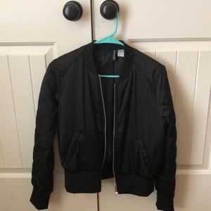 Black bomber jacket